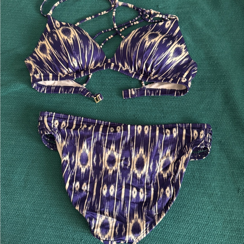 Athleta bikini 2 pc Blue and White